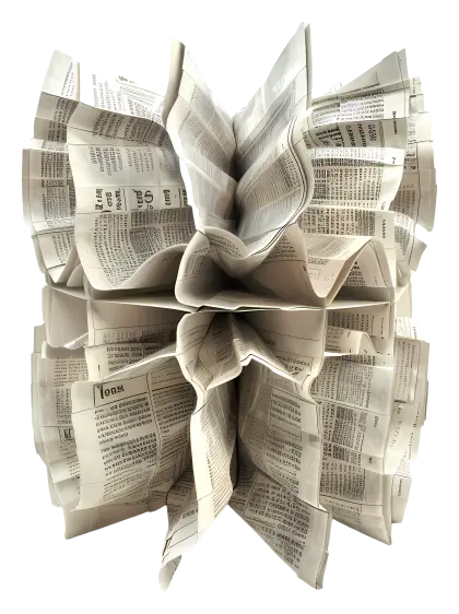 Folded Newspapers