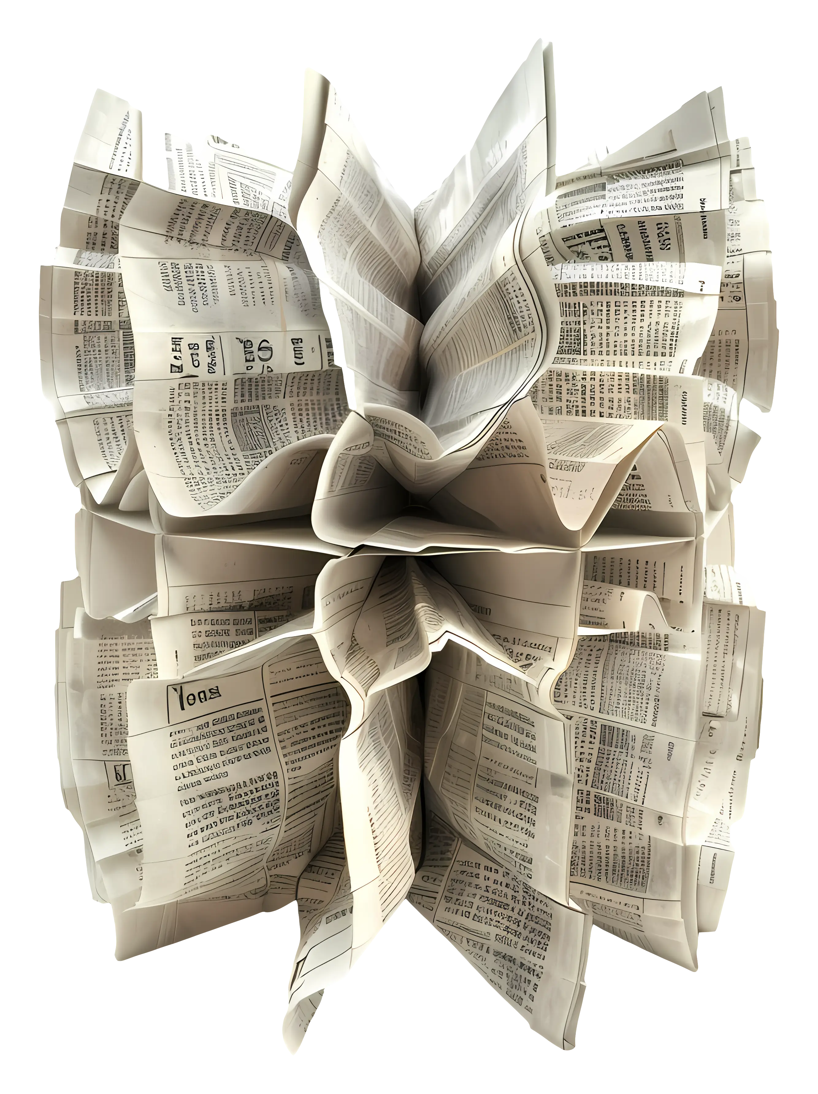 Folded Newspapers