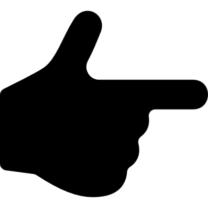 Hand Pointing Gesture Silhouette