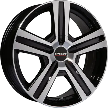 Speedy Black and Silver Car Wheel