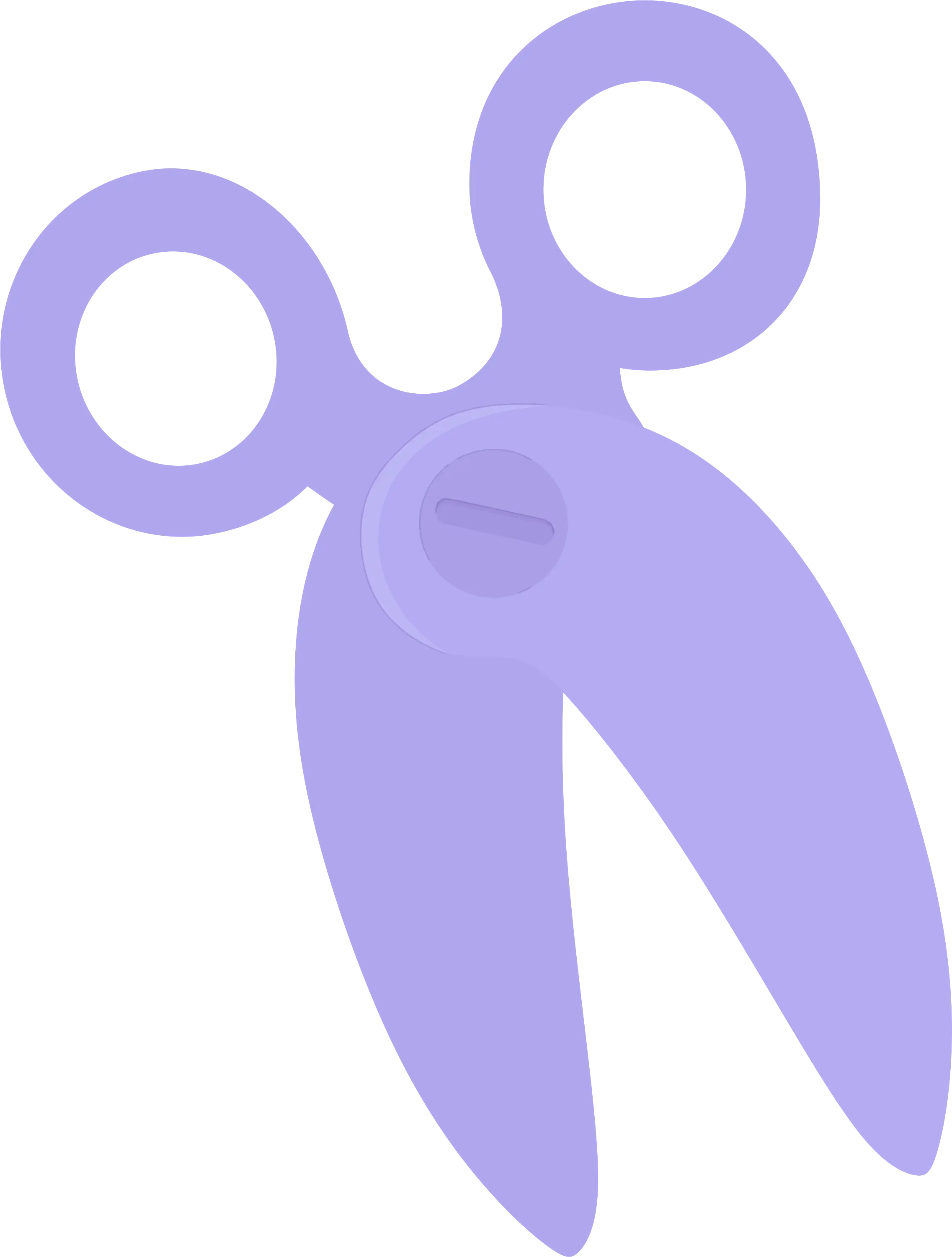 Purple Rounded Scissors for Crafting