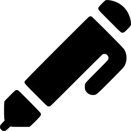 Black Pen Icon Illustration