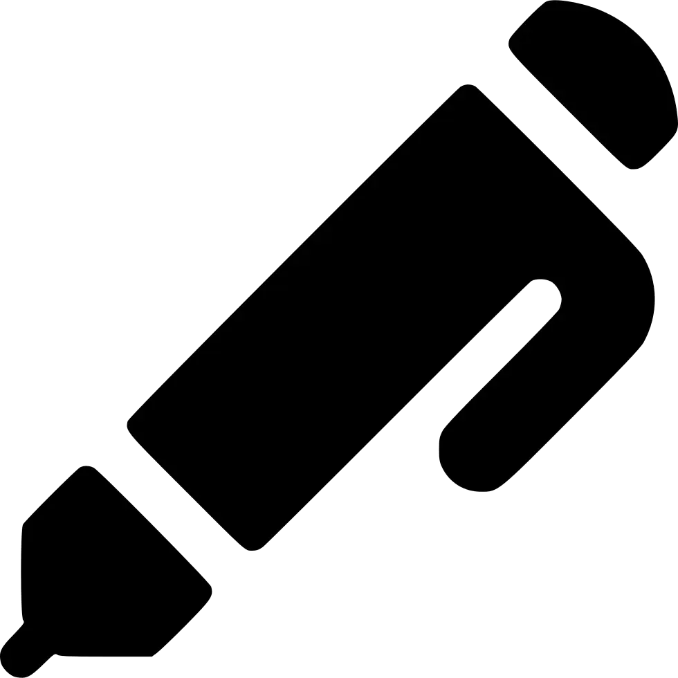 Black Pen Icon Illustration