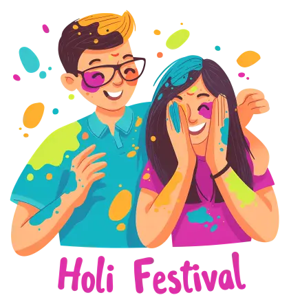 Colorful Holi Festival Celebration