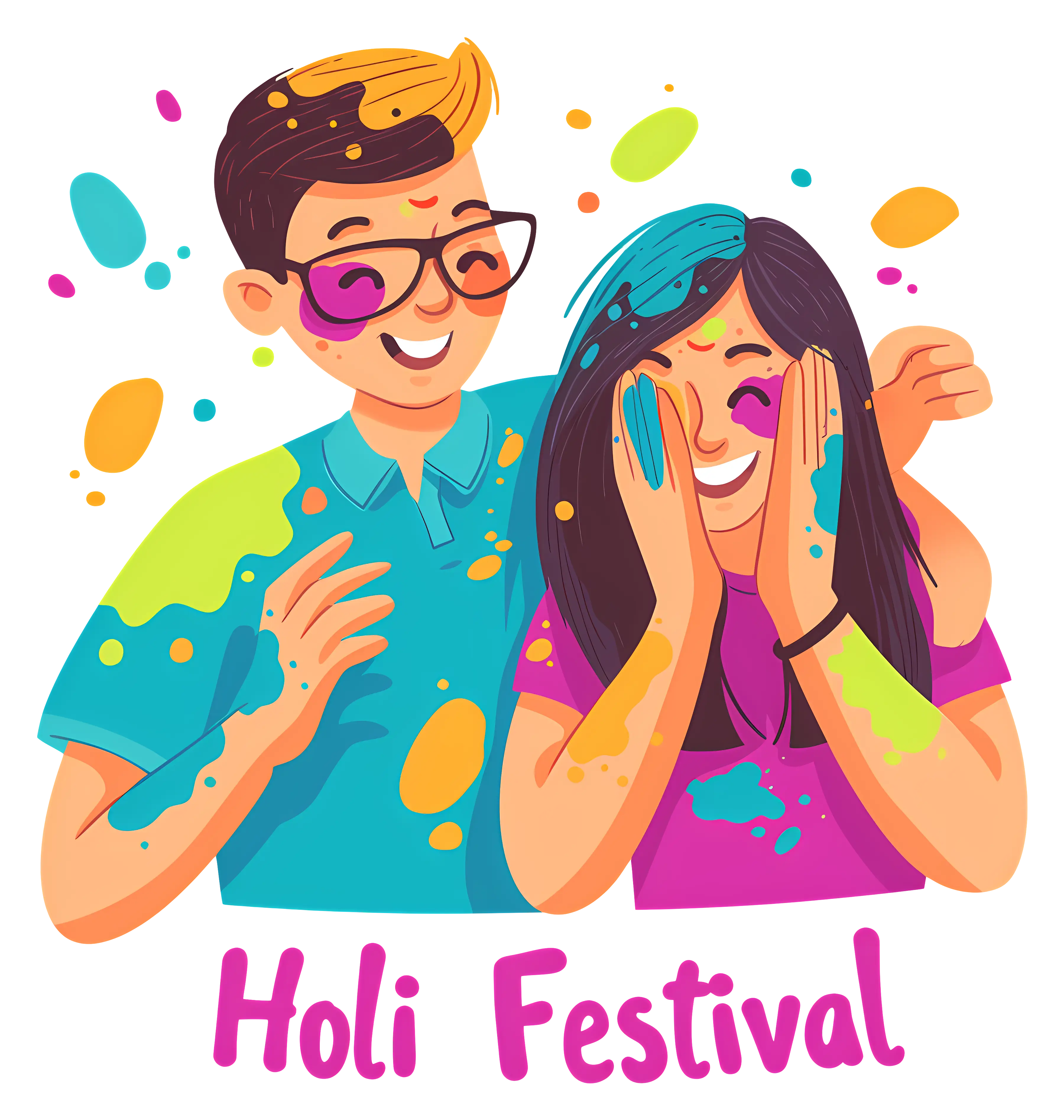 Colorful Holi Festival Celebration