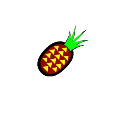 Cartoon Style Pineapple Illustration