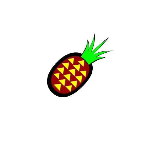 Cartoon Style Pineapple Illustration