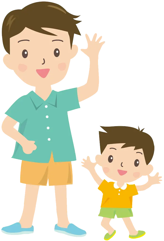 Father and Son Illustration