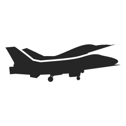 Fighter Jet Silhouette Design