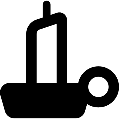 Minimalist Black Candle Icon