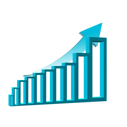 Bar Chart with Upward Arrow