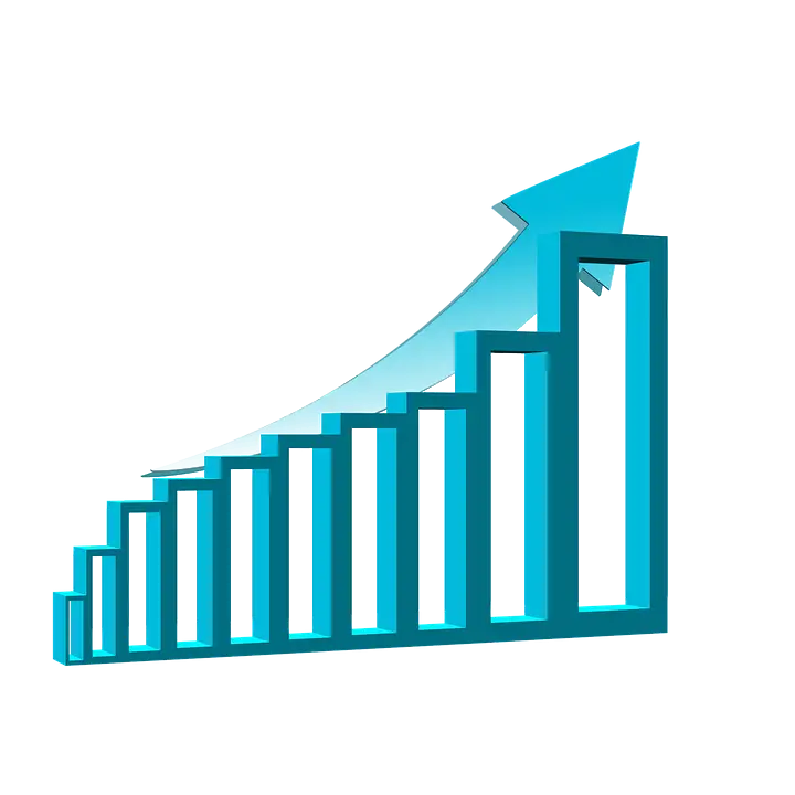 Bar Chart with Upward Arrow