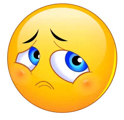 Sad Emoji with Teary Eyes