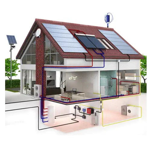 Energy Efficient House with Solar Panels