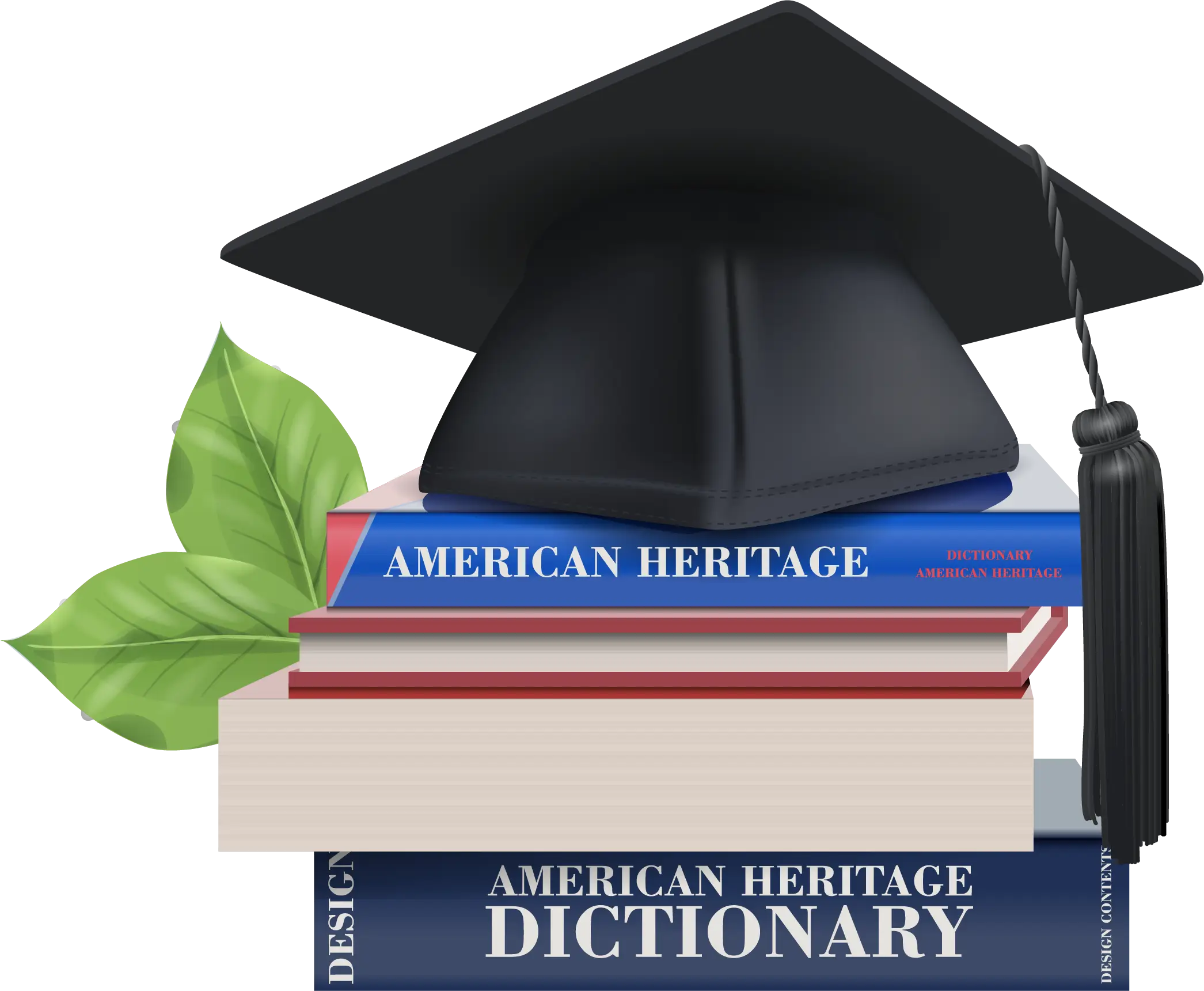 Graduation Cap on Stack of Books