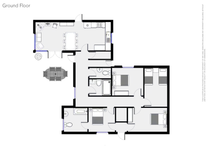 Ground Floor Plan Diagram Illustration