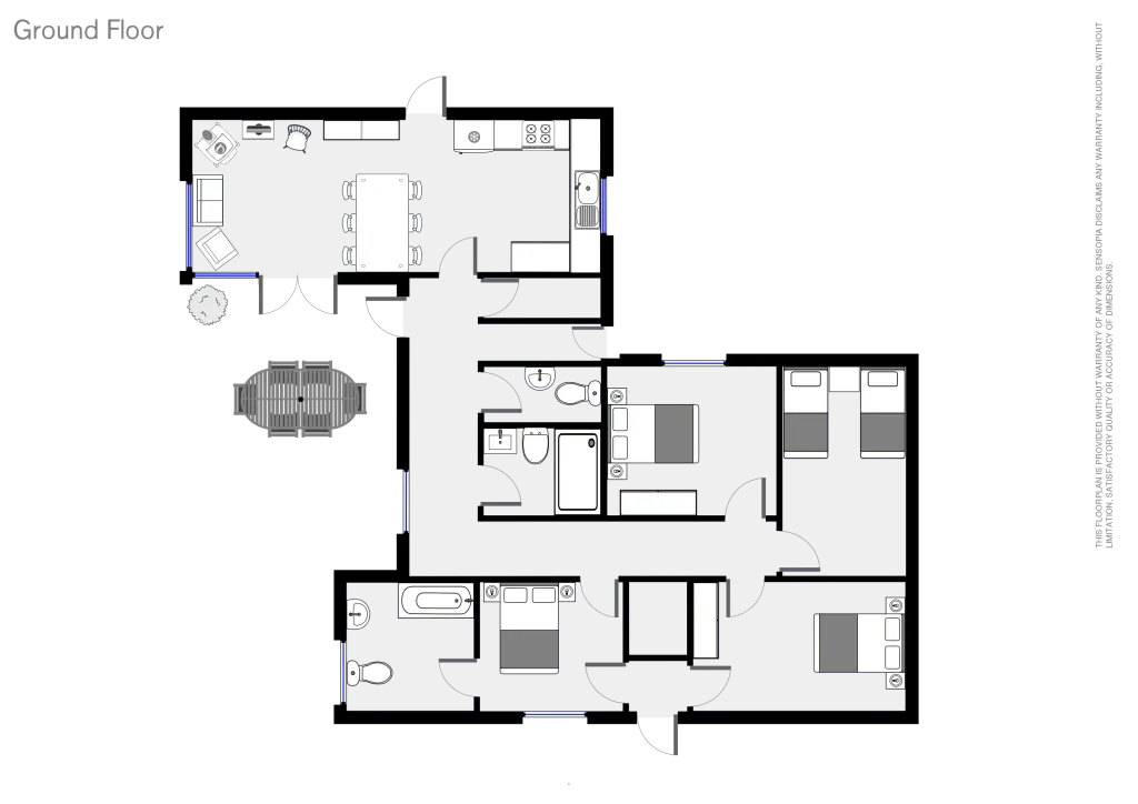 Ground Floor Plan Diagram Illustration