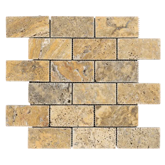 Beige Brick Tiles for Wall Design