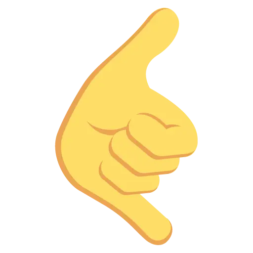 Yellow Thumbs-Up Hand Gesture Icon for Communication