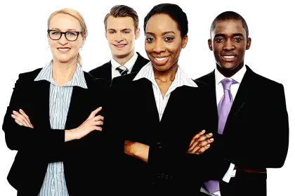 Group of Professional Businesspeople in Formal Attire