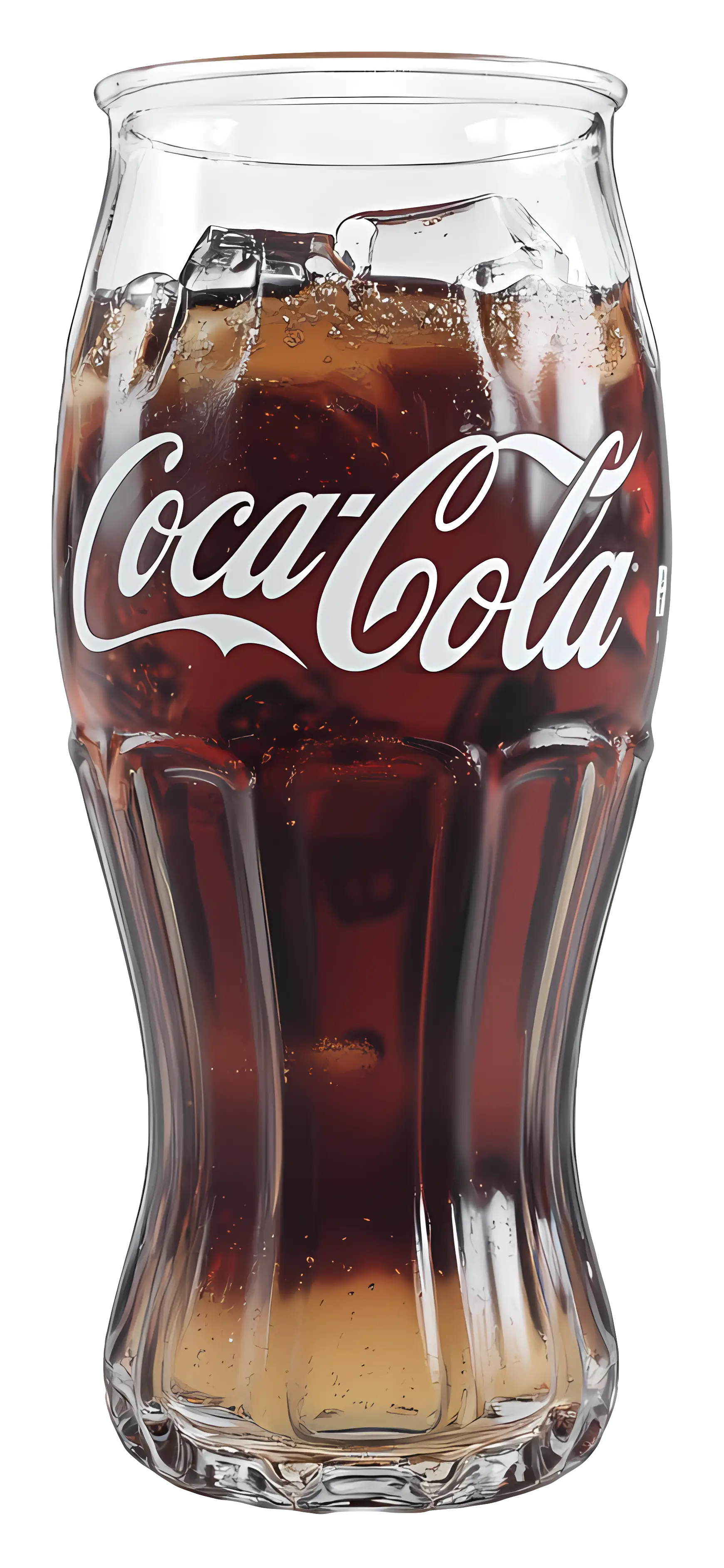 Refreshing Coca-Cola Glass with Ice
