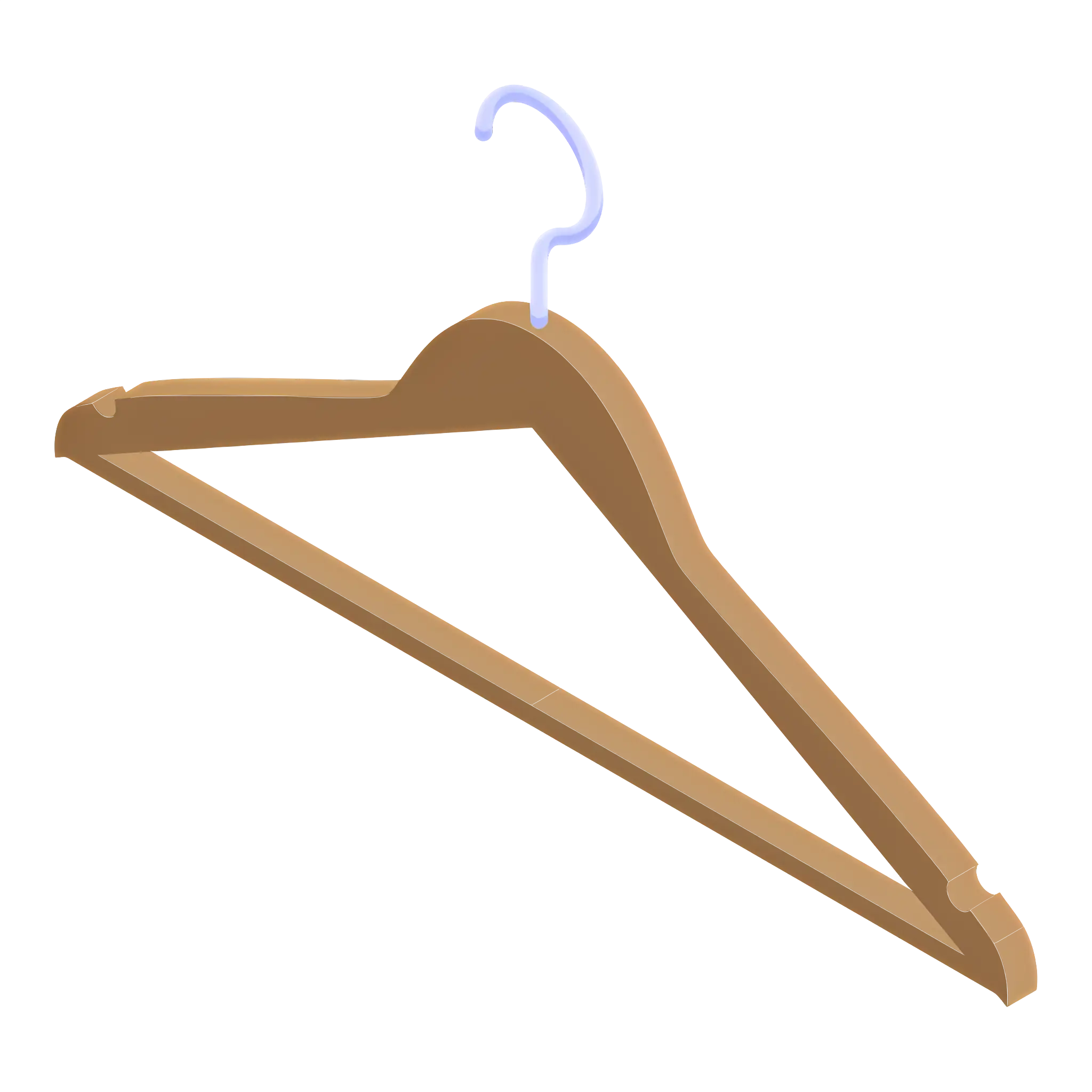 Wooden Coat Hanger Illustration