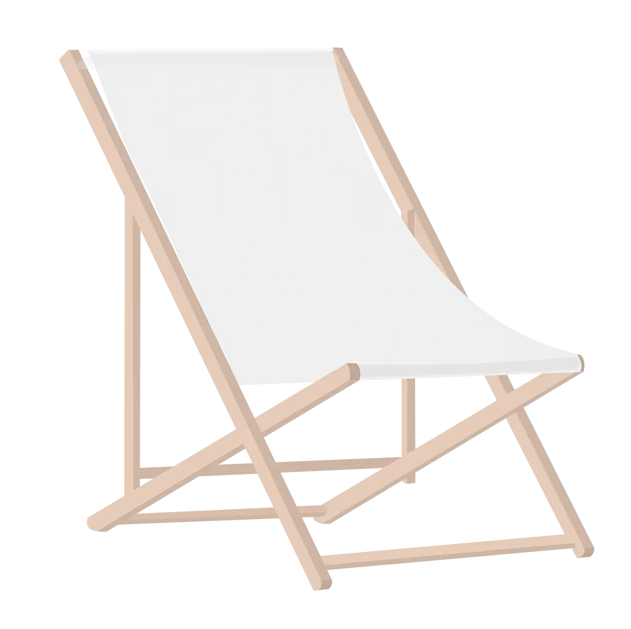 White Deck Chair for Relaxation