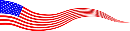Wavy American Flag Illustration