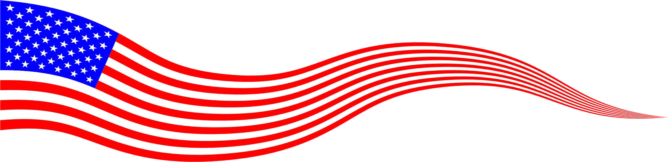 Wavy American Flag Illustration