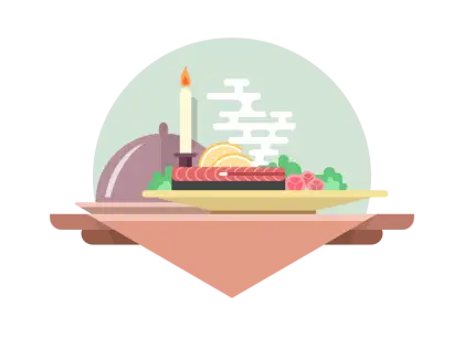 Dinner Plate with Candle