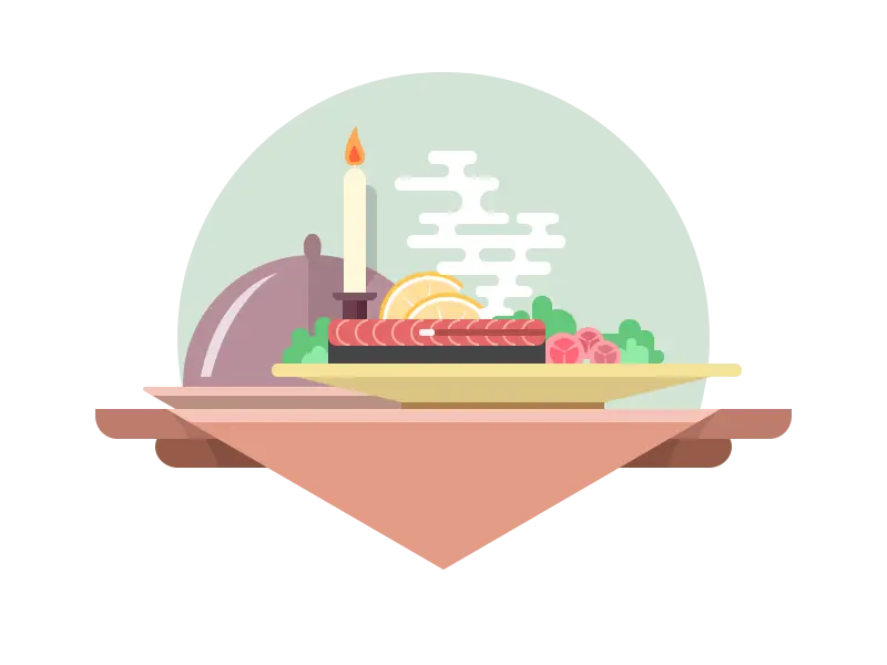 Dinner Plate with Candle