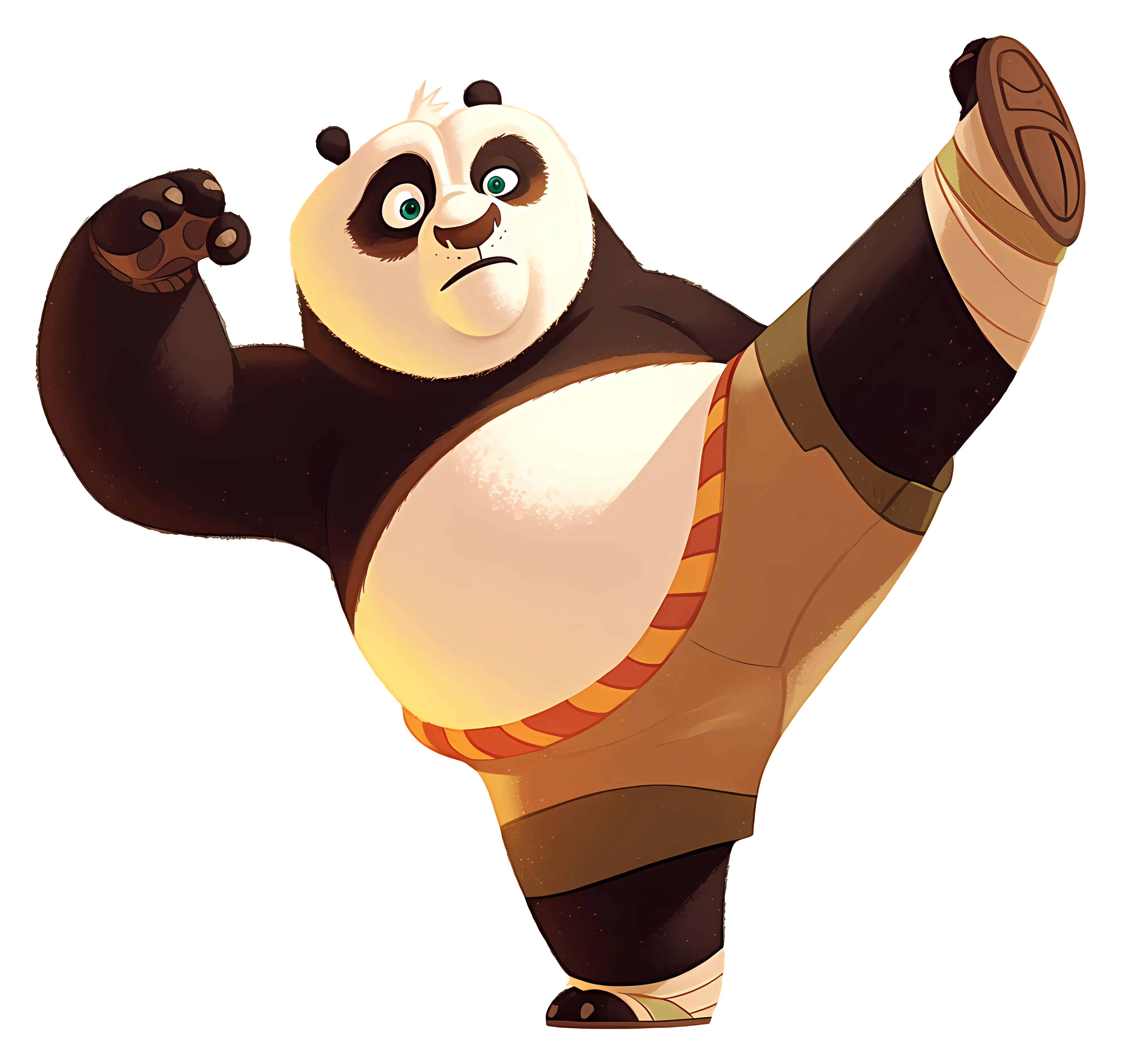 Martial Arts Panda in Action Pose