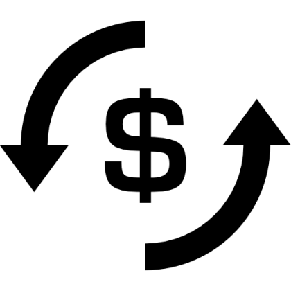 Dollar Sign with Circular Arrows