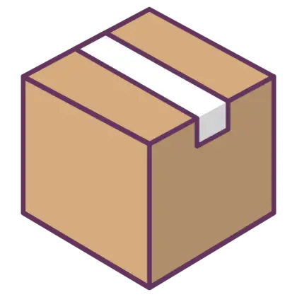 Cardboard Box with Tape Illustration