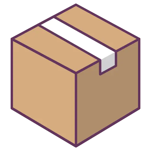 Cardboard Box with Tape Illustration