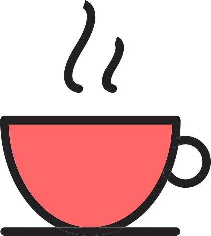 Red Steaming Coffee Cup Illustration