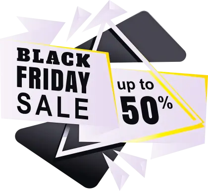 Black Friday Up to 50% Off Sale Badge