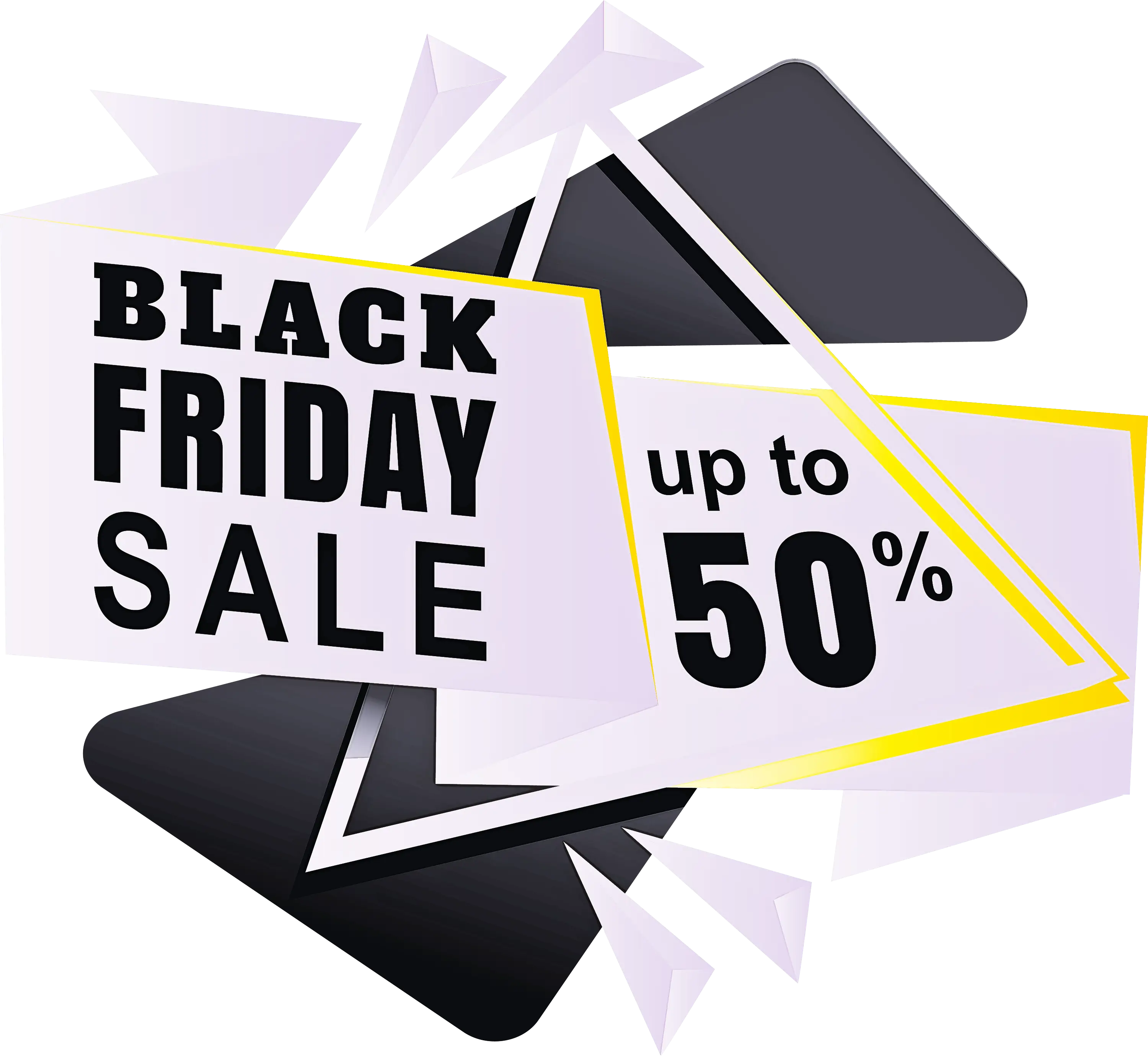 Black Friday Up to 50% Off Sale Badge