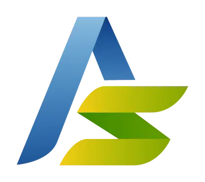 Abstract Blue and Green Ribbon Logo Design