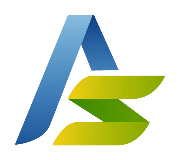 Abstract Blue and Green Ribbon Logo Design