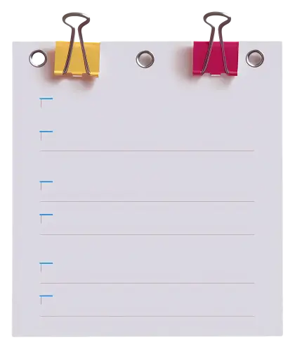 Lined Paper with Clips