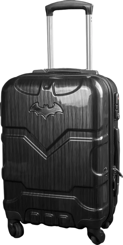 Black Suitcase with Batman Logo