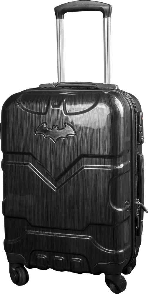 Black Suitcase with Batman Logo