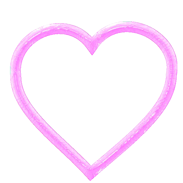Pink Heart Outline Love Symbol