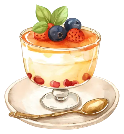 Delicious Dessert Cup with Berries