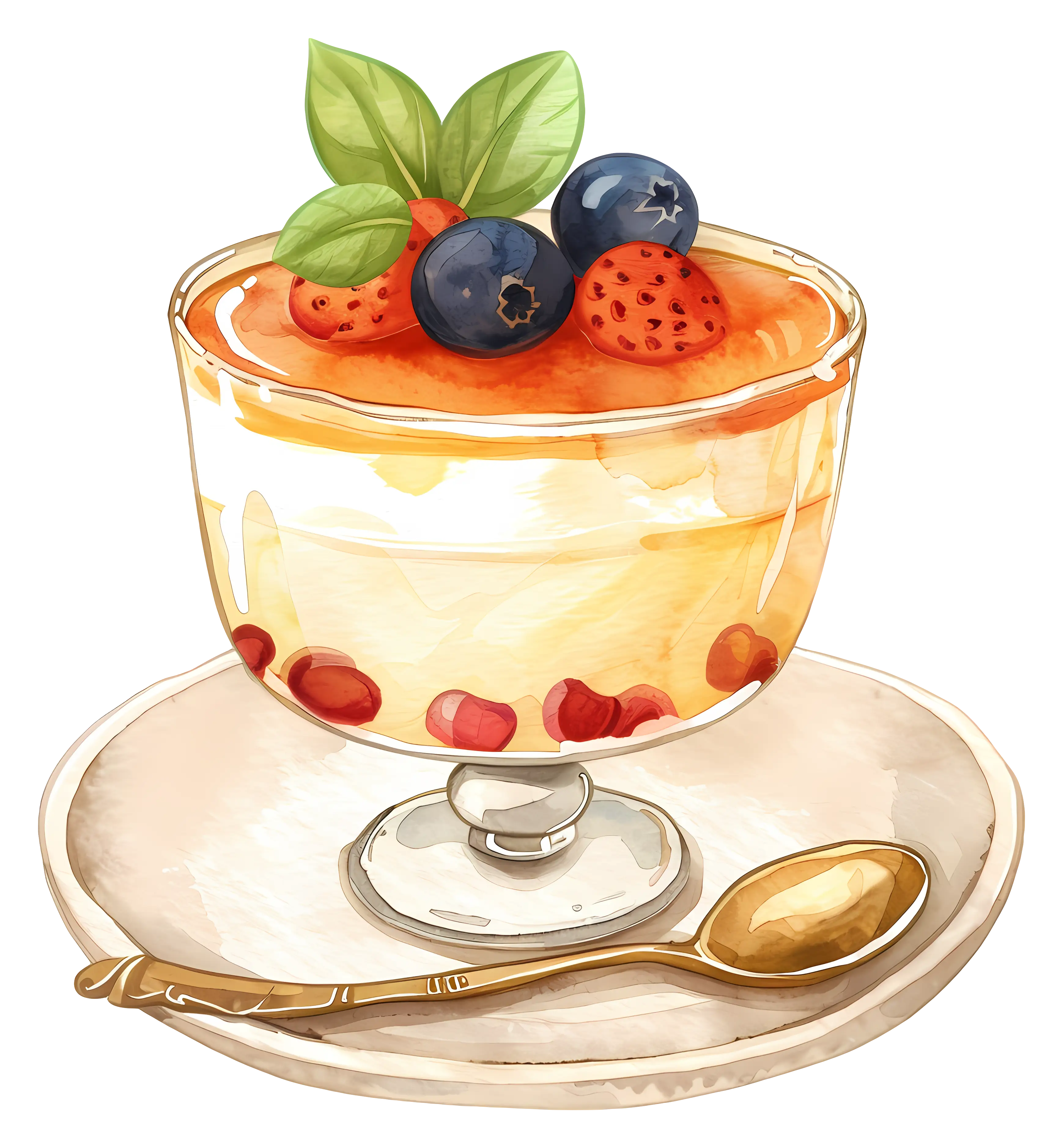 Delicious Dessert Cup with Berries