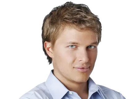 Blond-Haired Person Portrait with Casual Look