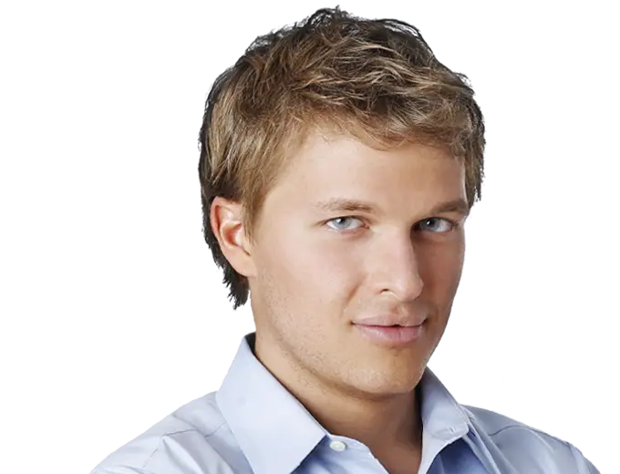 Blond-Haired Person Portrait with Casual Look