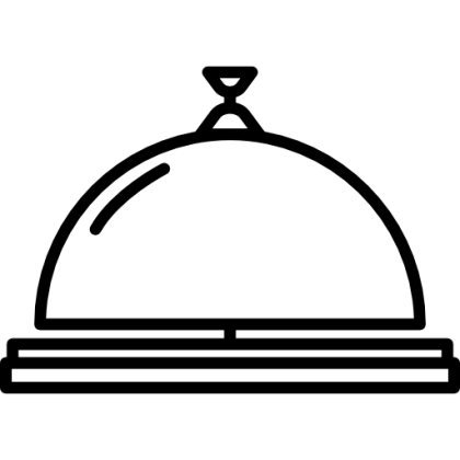 Service Bell Outline Icon for Hospitality
