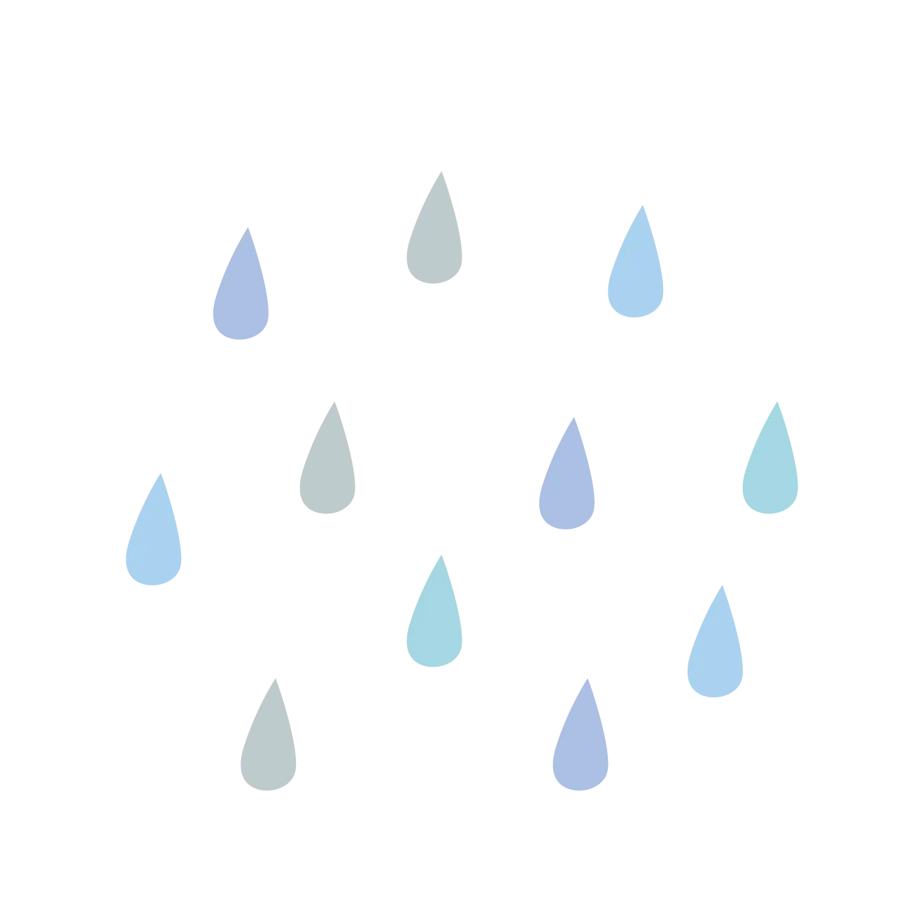 Light Blue Raindrops Illustration